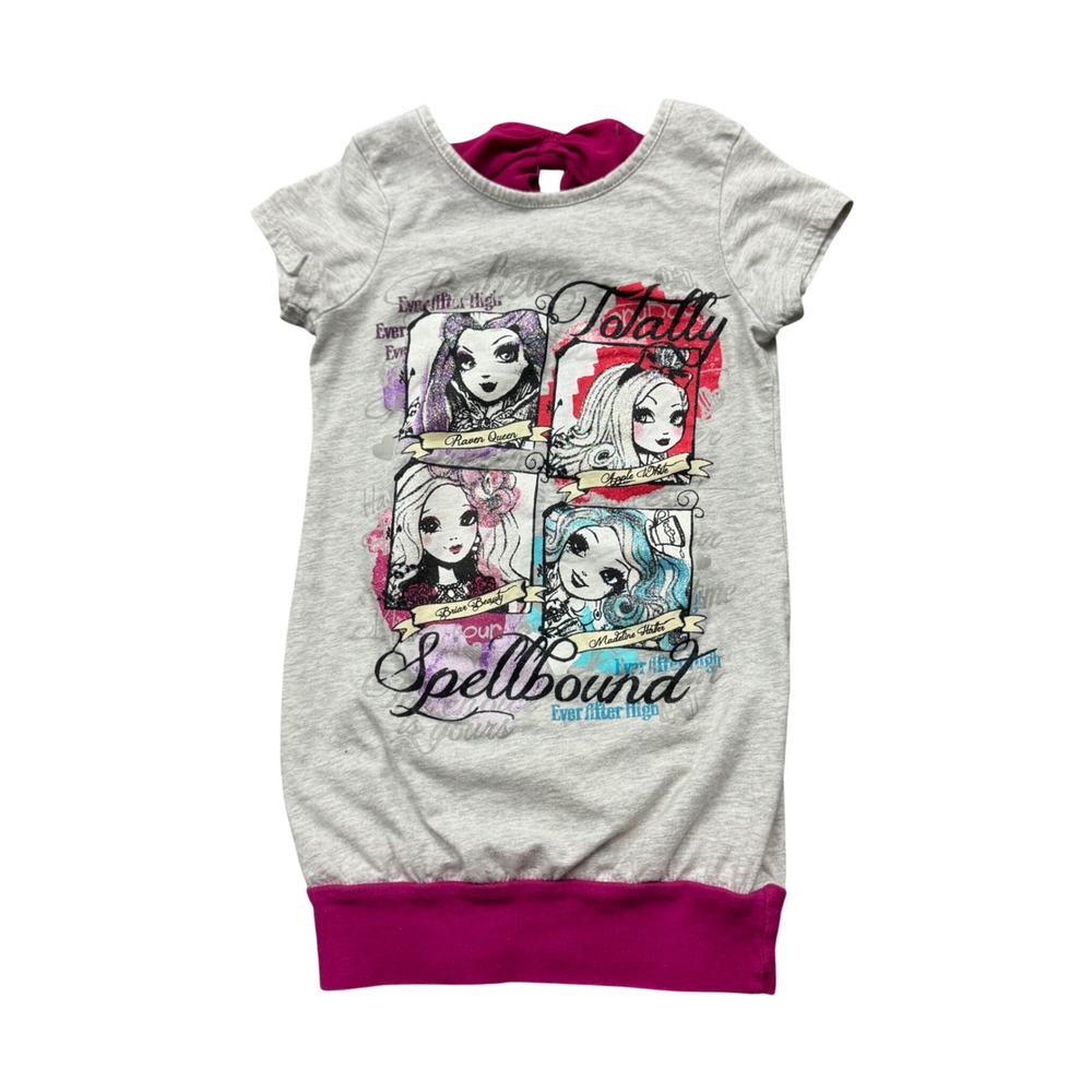 Ever After High Spellbound Graphic Top Bow Back Size 6/6X